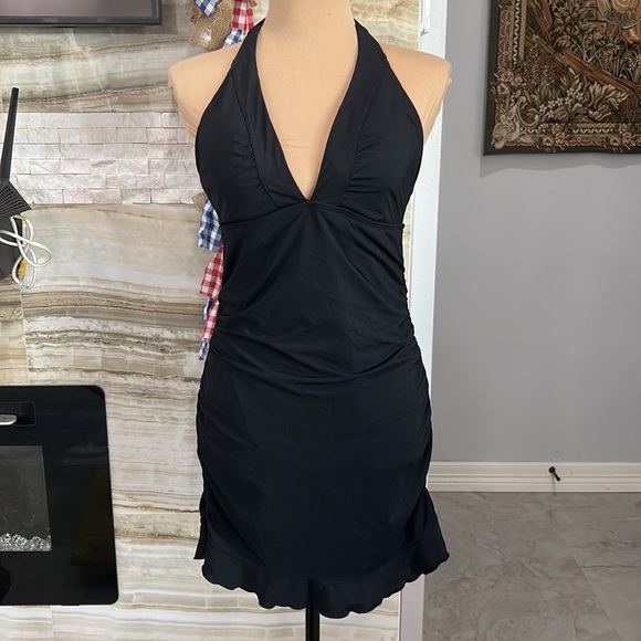 Athleta Women’s One Piece Swimsuit Halter Tie Dress. Size M - Picture 3 of 13